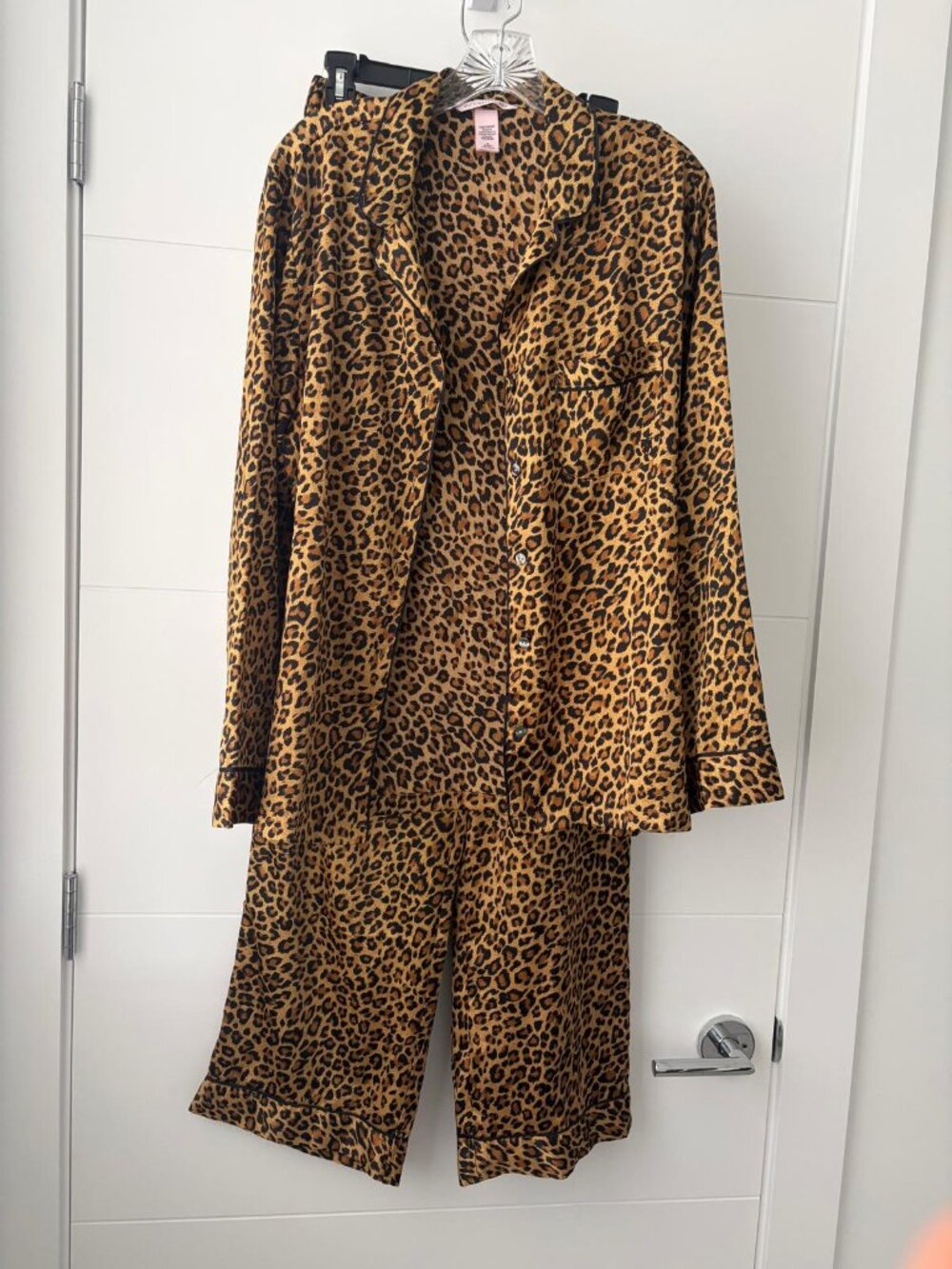 Victoria's Secret Signature Satin Long Pajama Set